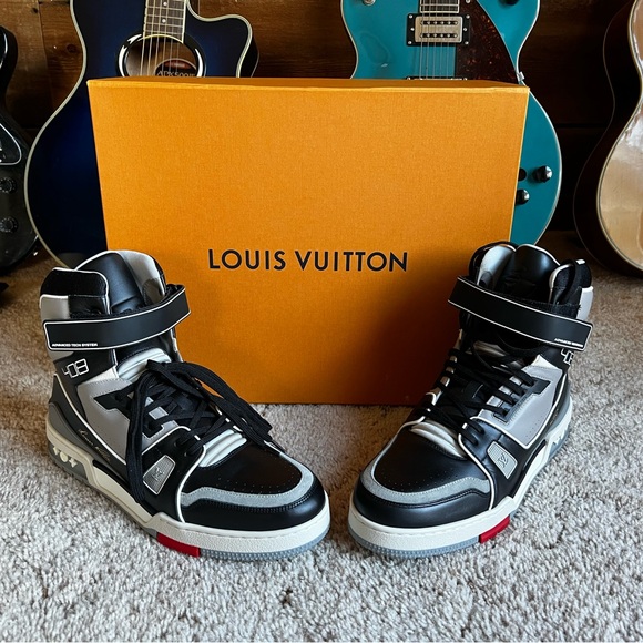 louis vuitton lv trainer sneaker boot high